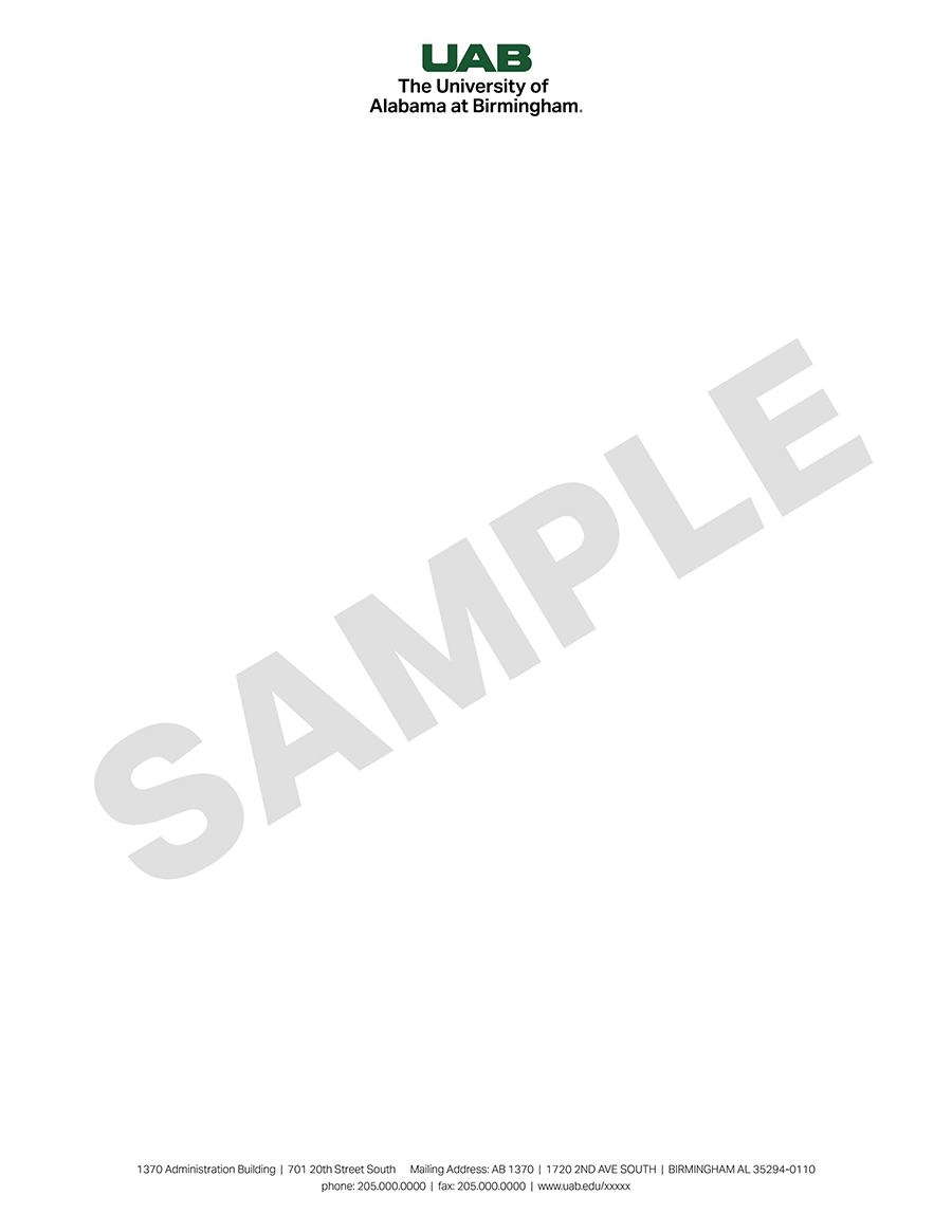 Graphic showing letterhead with core logo centered