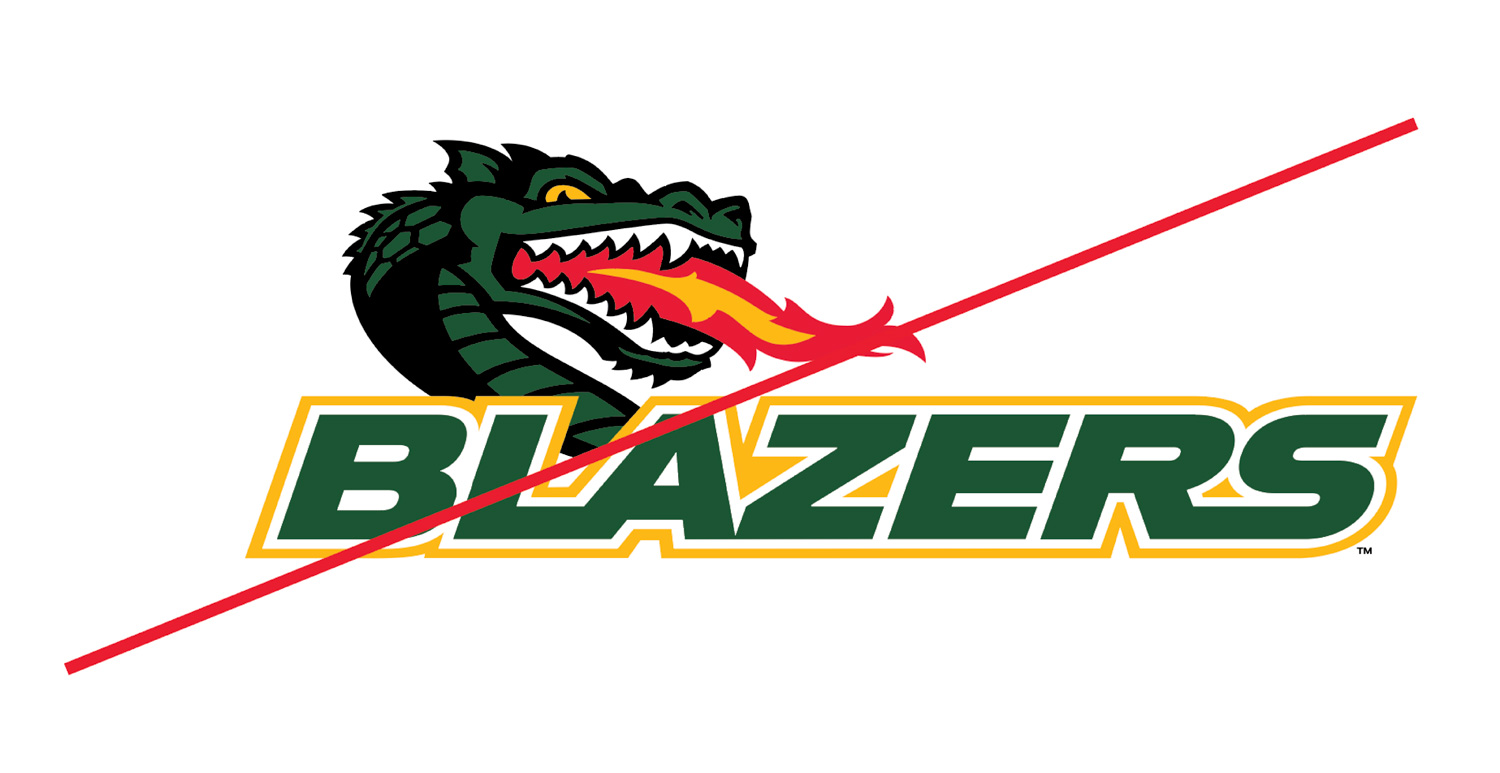 Graphic showing Blaze with Blazers Inappropriate Use 1