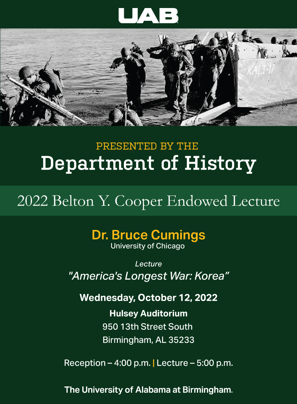 Graphic showing core university separated logo usage on an invitation