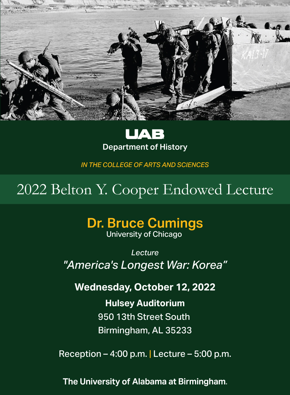 Graphic showing shortcut + wordmark usage on an invitation