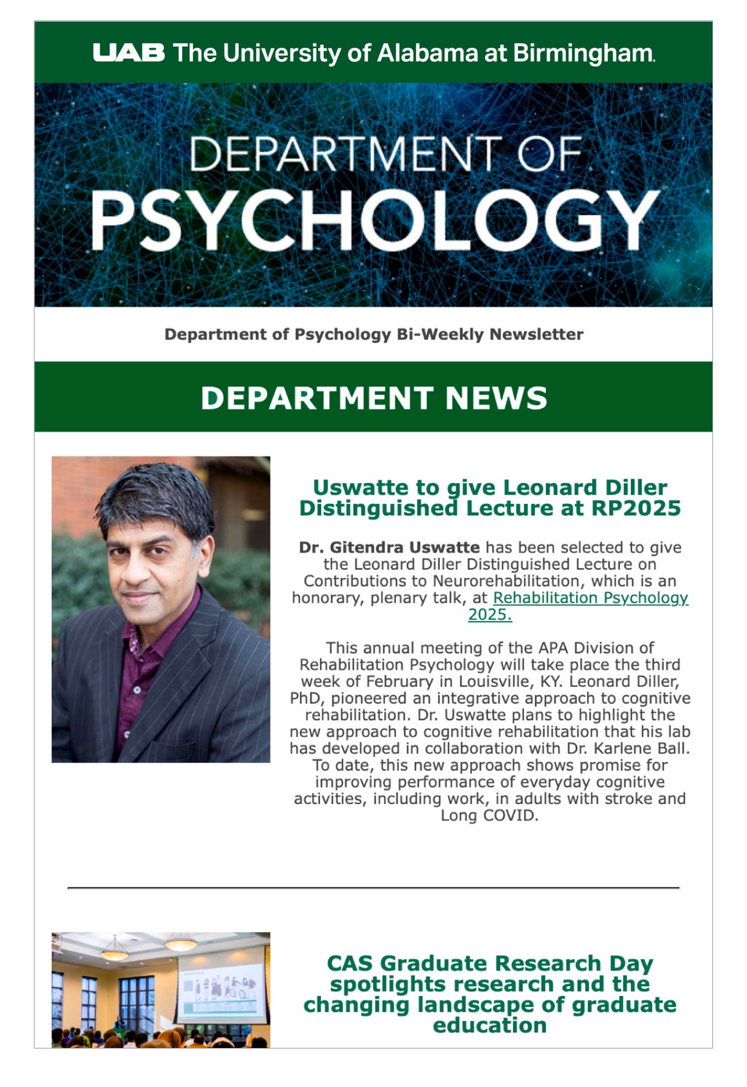 Graphic showing name of the newsletter can include unit name