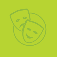 Illustration of theatrical masks.