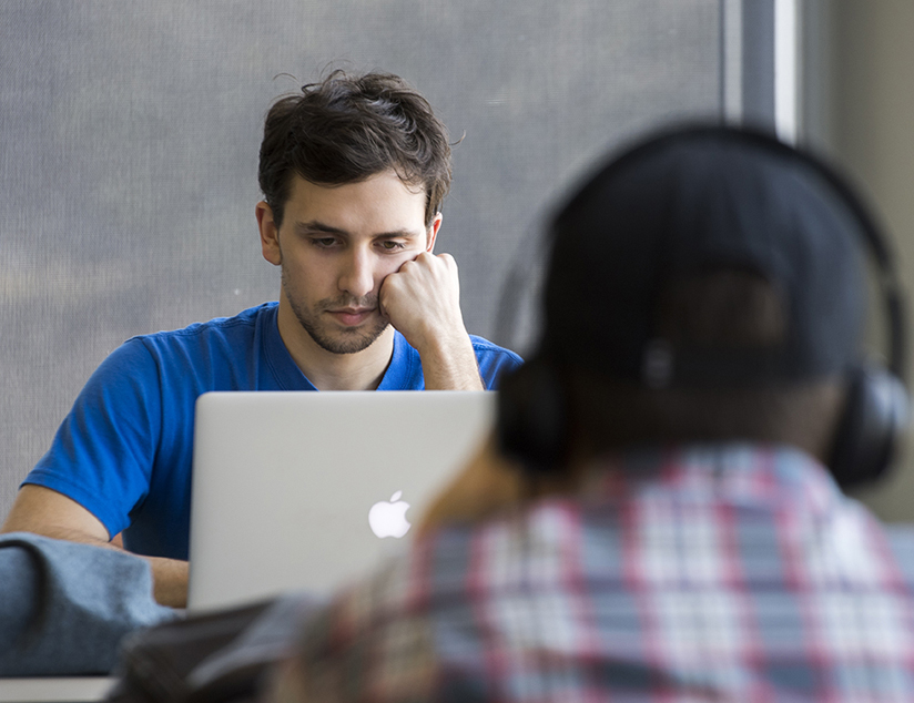 students studying