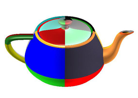 B-spline patches of the iconic Utah teapot.