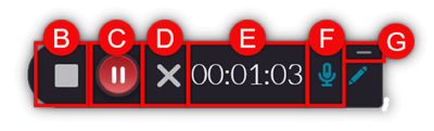 Kaltura Capture controls