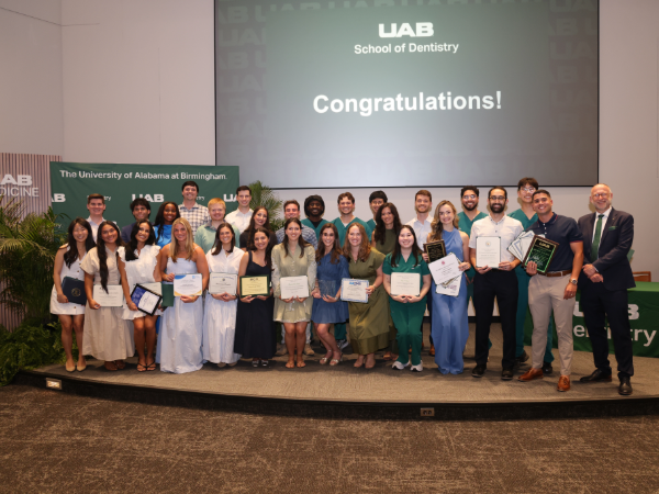 Group photo of awardees at 2026 SOD Honors Convocation