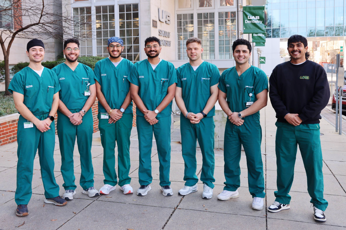 Digital Dentistry Club Group Photo (Left to Right: Ethan Brenna, Juan Serna, Savan Patel, Kamal Patel, Anton Poznyak, Ali Nazari, Rush Patel)