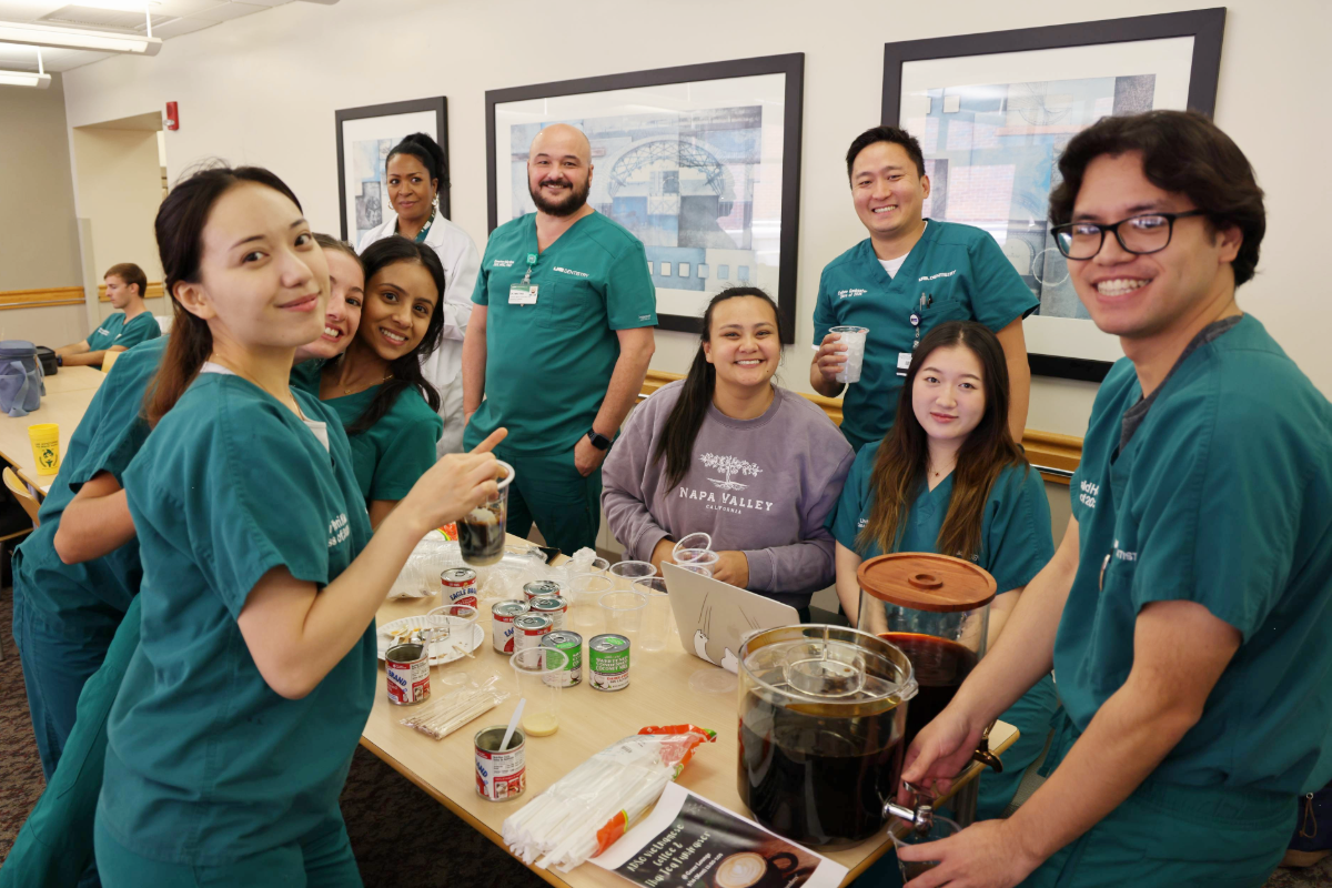 ADSO group and some faculty during their Vietnamese Coffee & Thai Tea Tea Fundraiser in 2024.