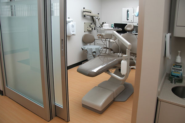 Empty dentist chair