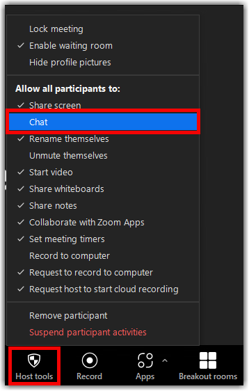 enable chat