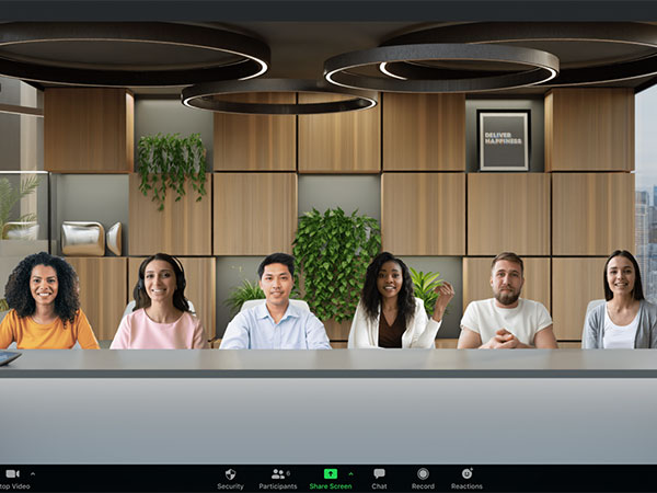 Screenshot example of an immersive zoom layout.