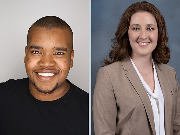 Professional headshots of student award winners