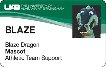 UAB ONE Card for Blaze Dragon, Mascot