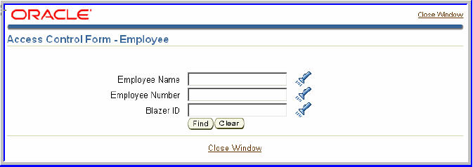 Fields include employee name, number, and blazer ID. 