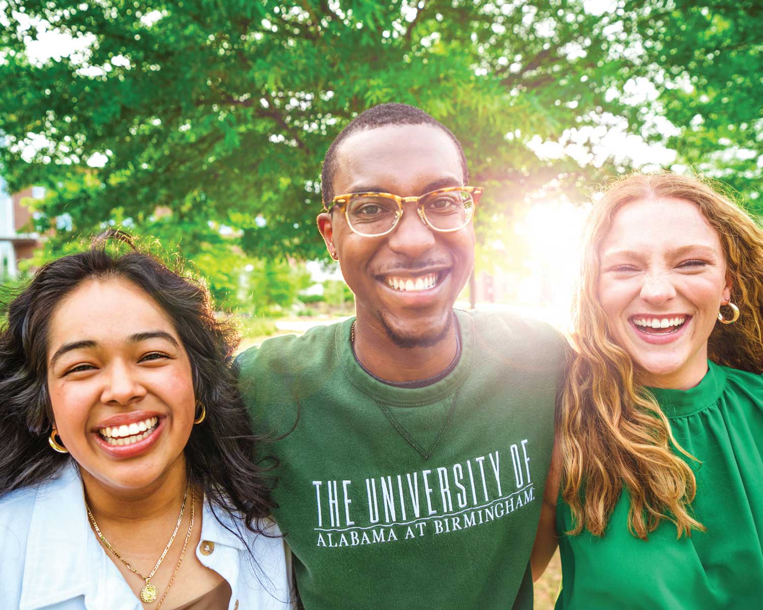 Three UAB Students smiling
