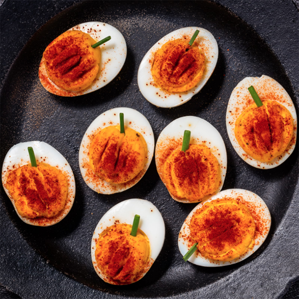 Pumpkin Deviled Eggs