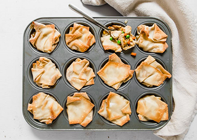 Chicken Pot Pie Bundles
