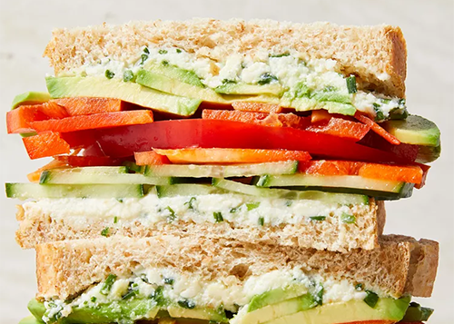 Loaded Cucumber Avocado Sandwich