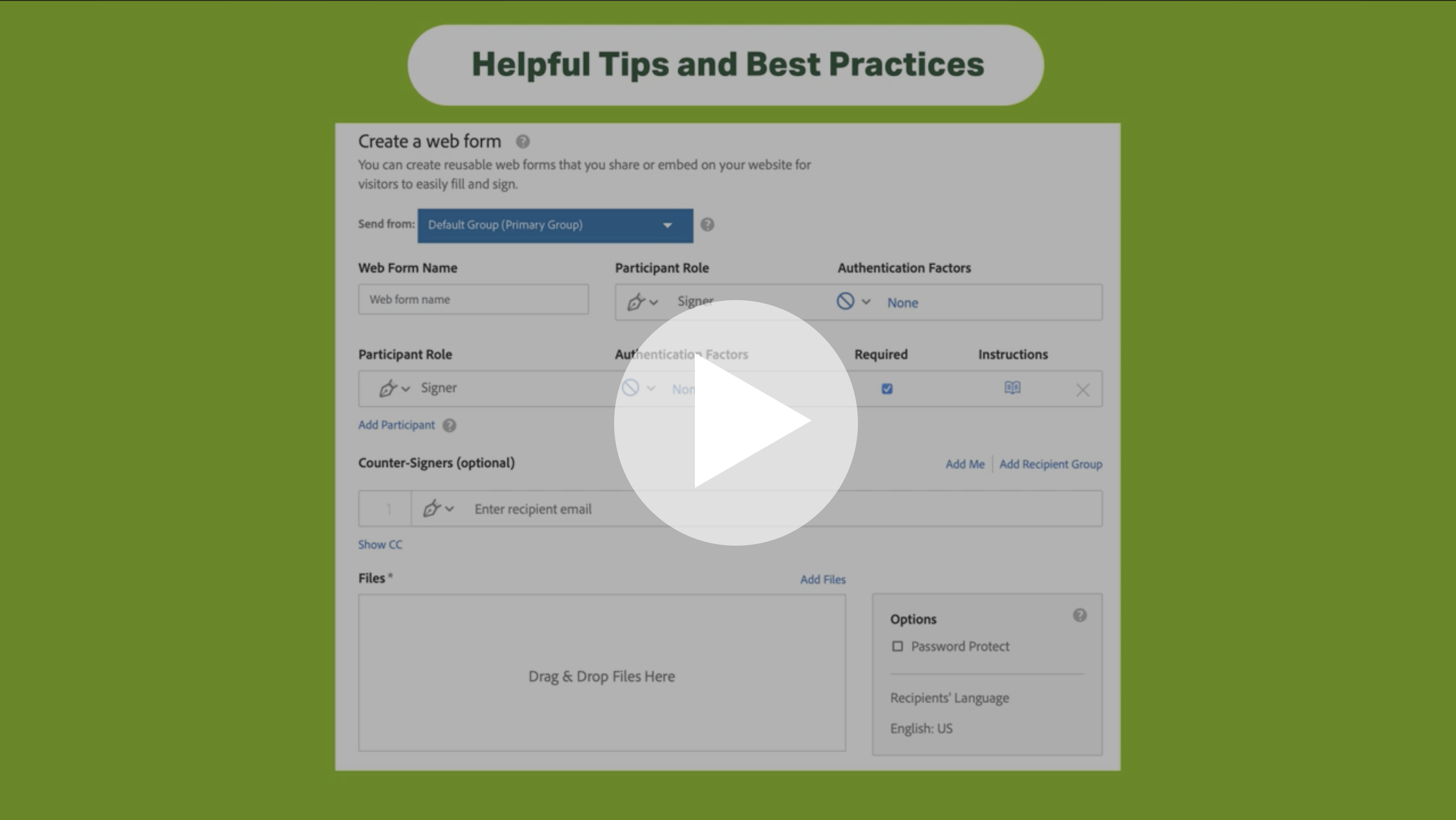 Adobe Sign tips and tricks video tutorial