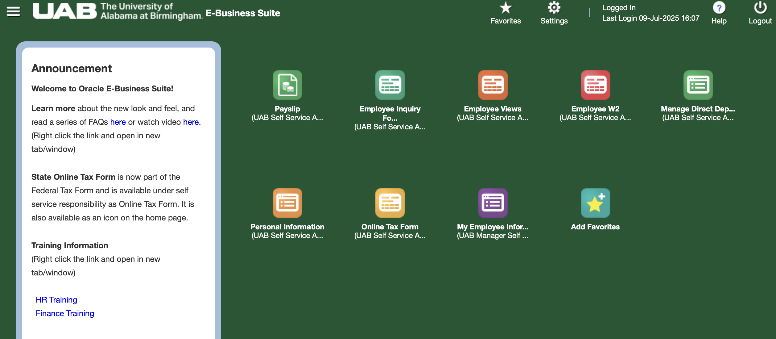 Old Oracle Homepage