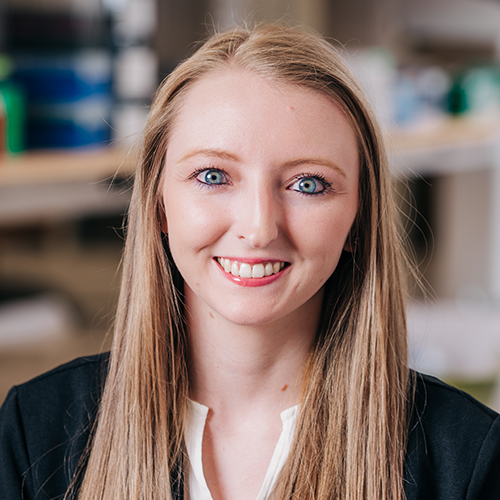 Headshot of Ashley Davis (JHS Administrative Director II, Cell, Developmental, and Integrative Biology), February 2023.