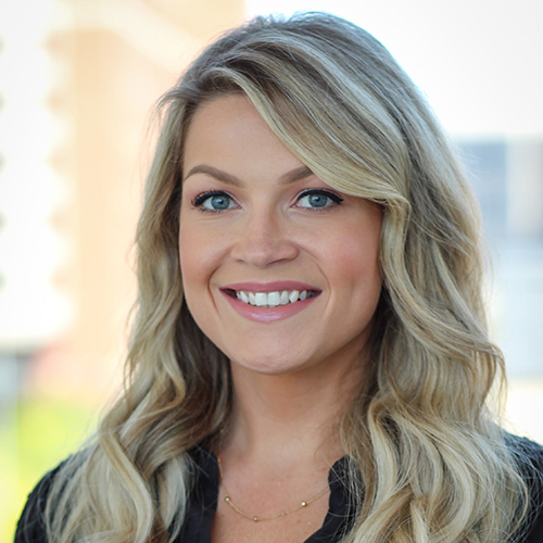 Headshot of Ashley Davis (JHS Administrative Director II, Cell, Developmental, and Integrative Biology), February 2023.
