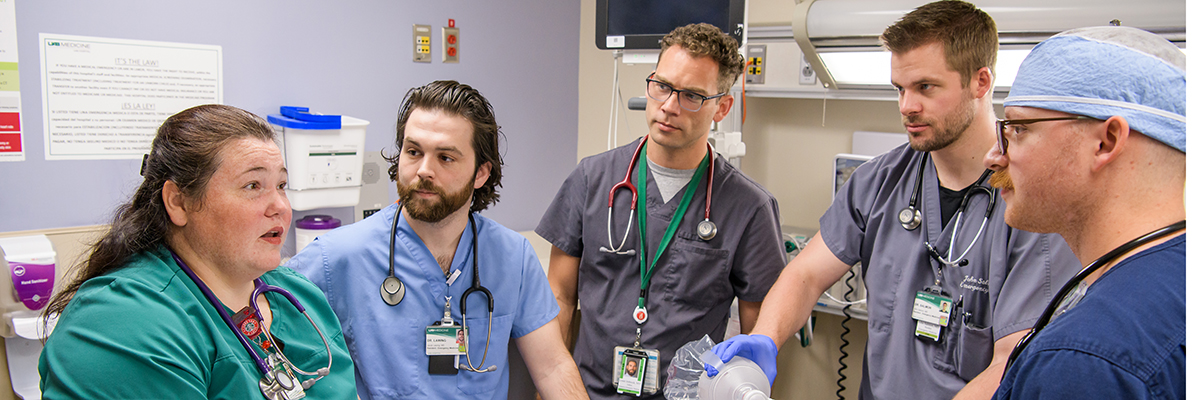 uab emergency medicine clinical setting with providers