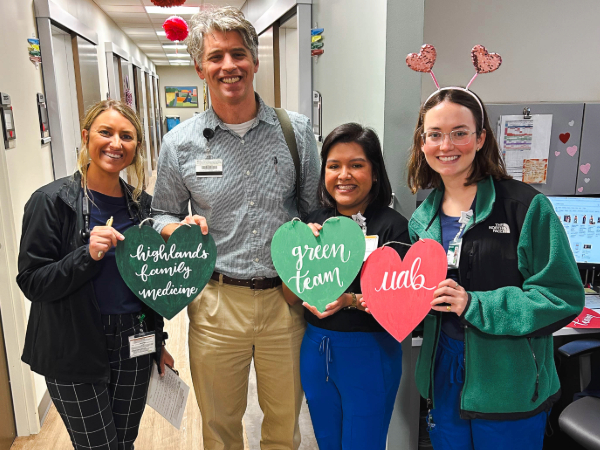 Smyer with colleagues at the Highlands Family Medicine Clinic