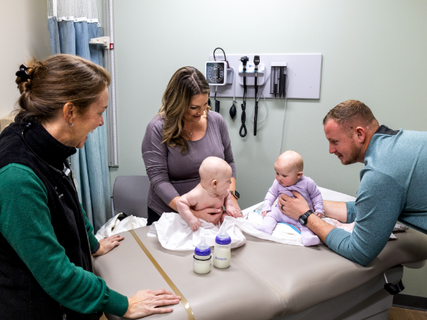 The Smiths and their twins discuss medical care