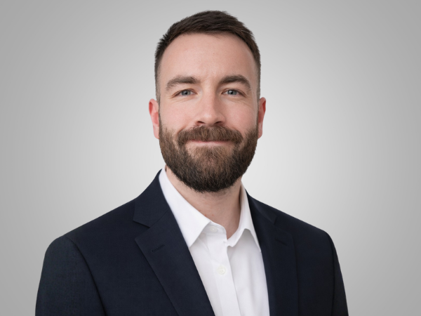 Professional man in blue blazer and white shirt