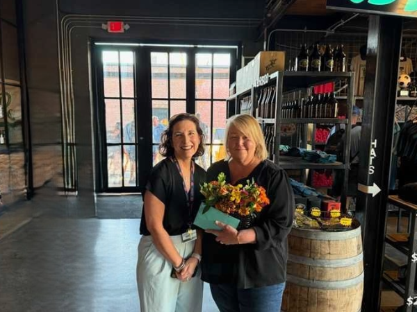Kristi Gidley and Michelle Thrasher at Michelle's retirement celebration