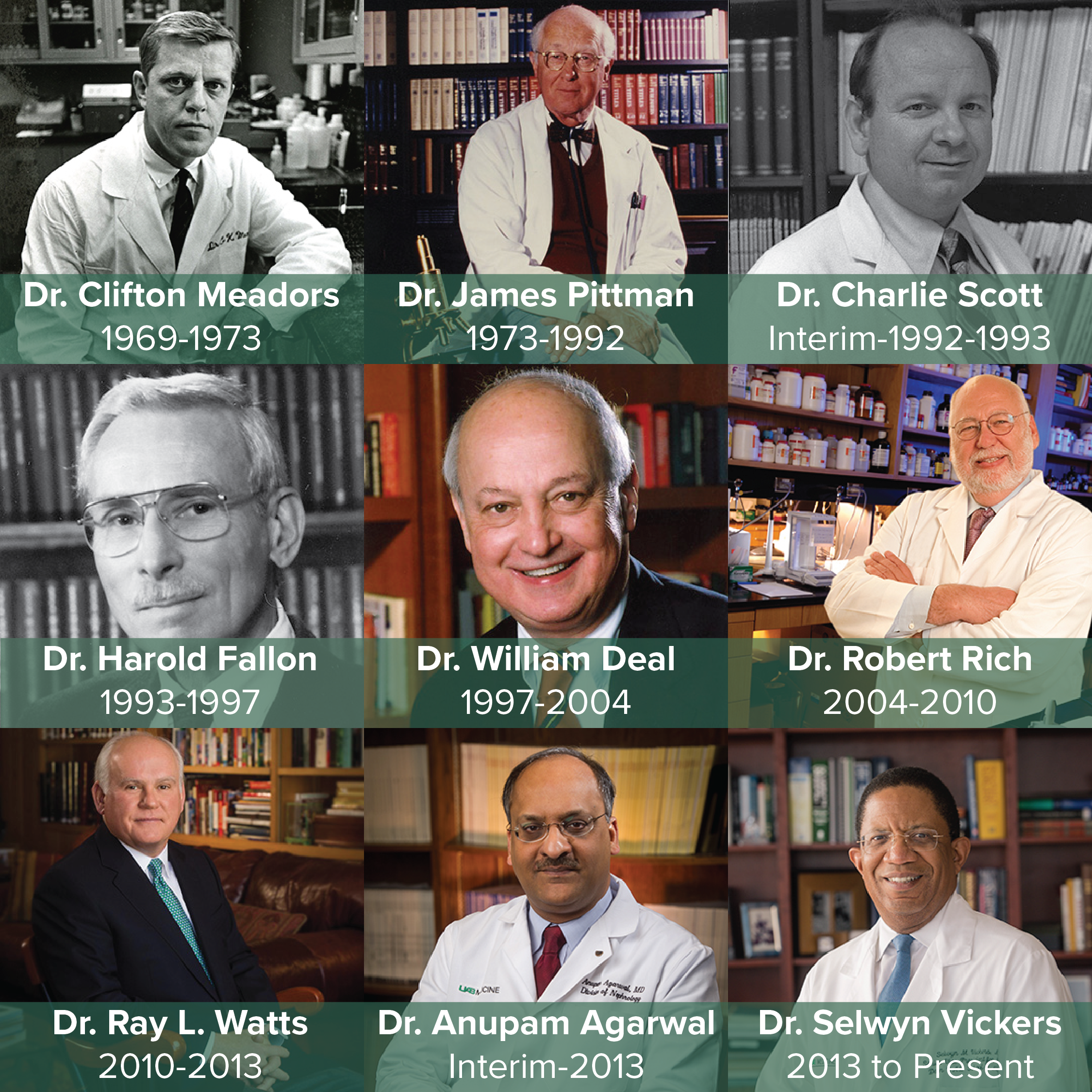 Deans of the University of Alabama School of Medicine- 1969–Present