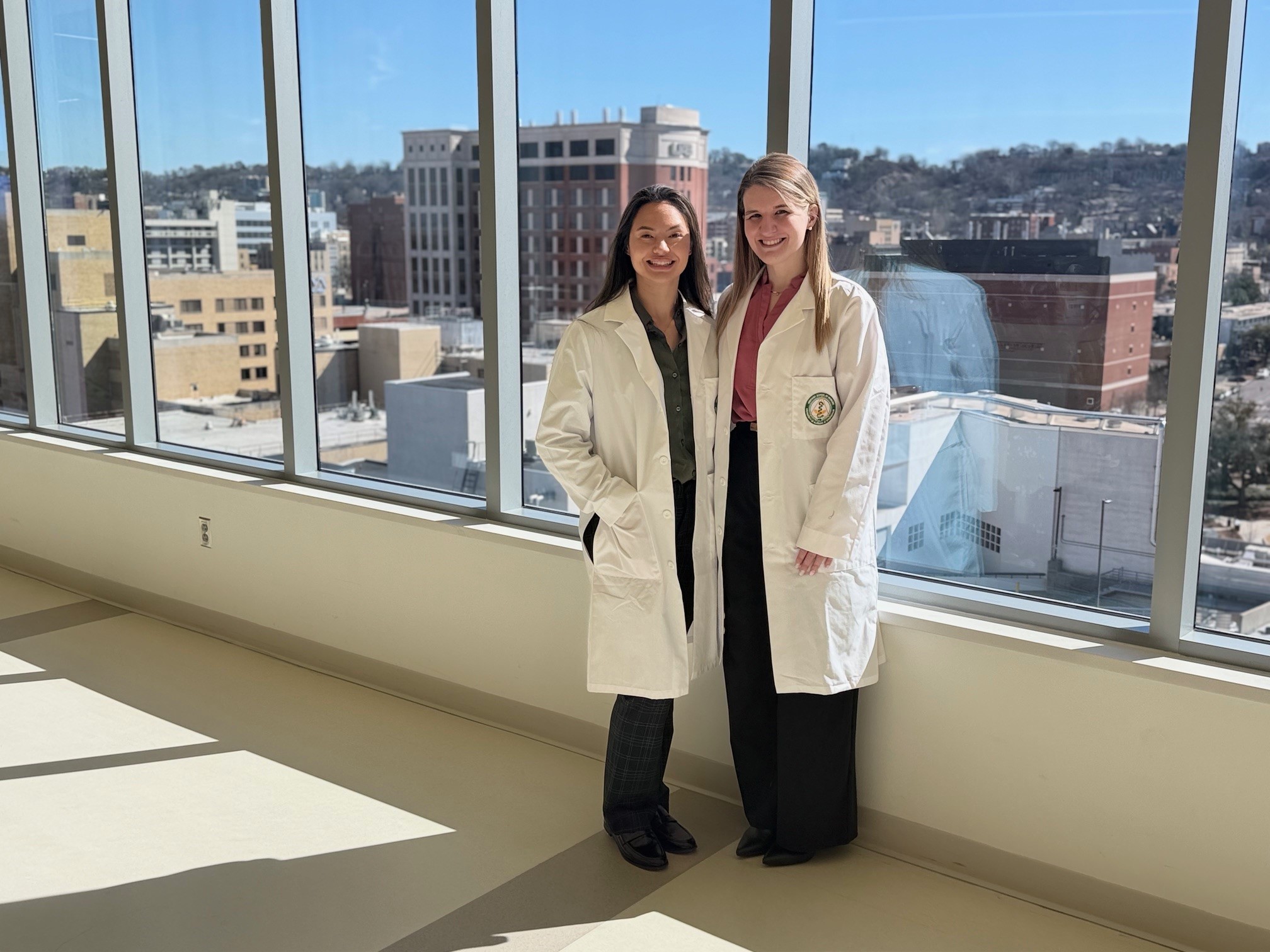 PM&R Chief Residents Victoria Christian, DO and Charlotte DeRose, DO in the UAB Rehab Pavilion Therapy Gym