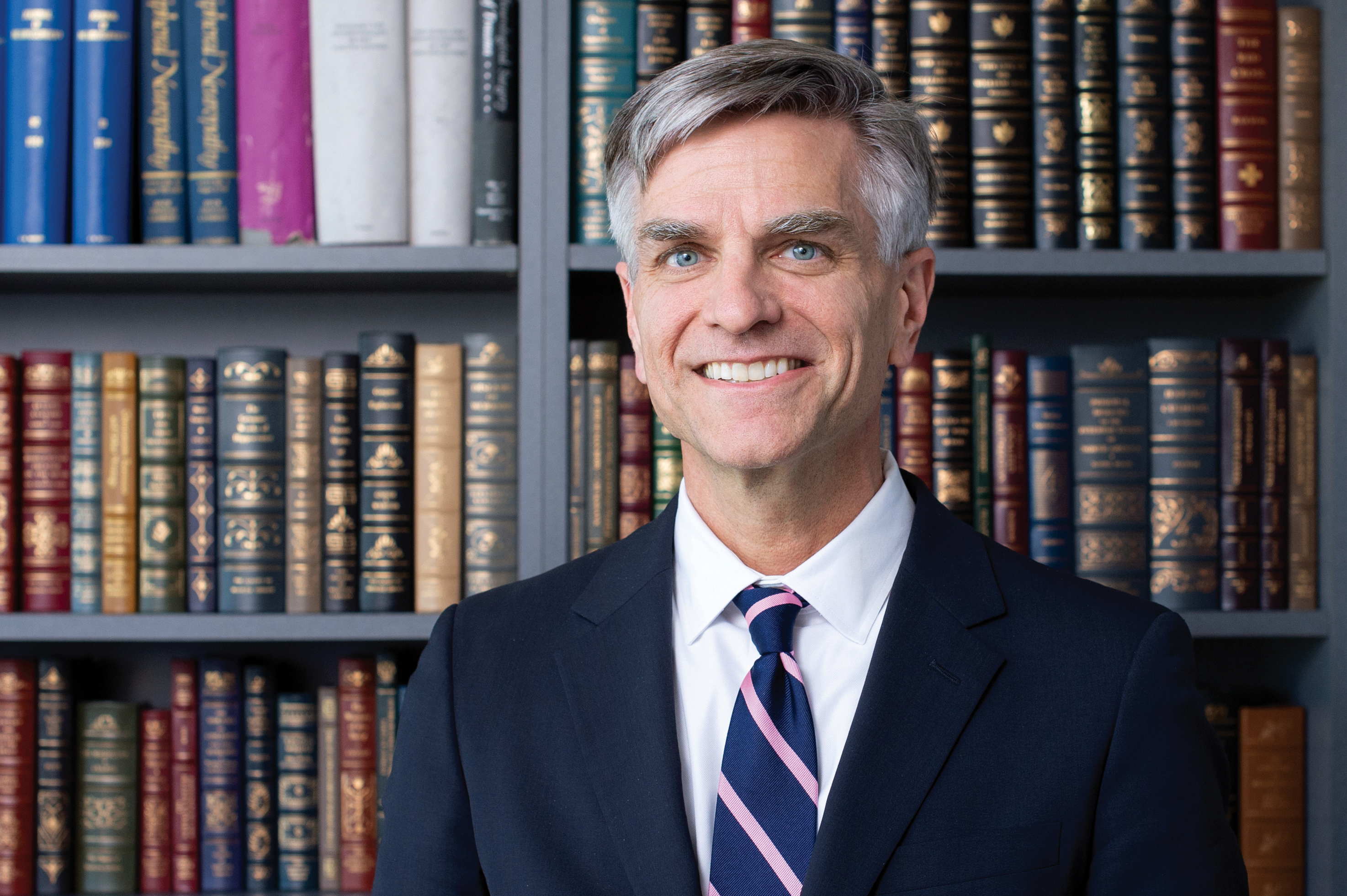 Environmental headshot of Dr. James Markert, MD (Professor and Chair, Neurosurgery) in his office, 2020.