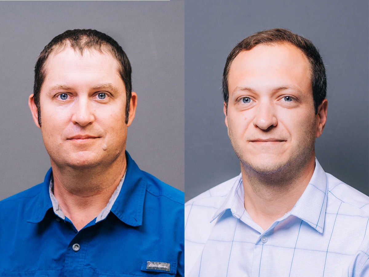 Headshots of R. Glenn King and J. Stewart New
