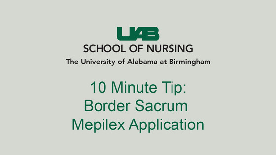 Border Sacrum Mepilex Application