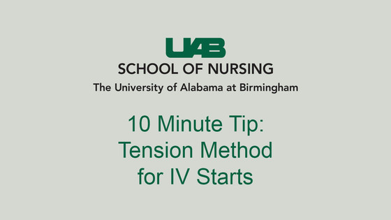 Tension Method for IV Starts