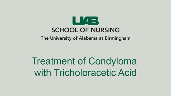 Treatment of Condyloma with TCA