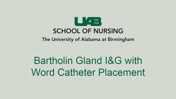 Incision and Drainage (I&D) of a Bartholin Gland Abscess