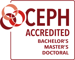 CEPH Accreditation Badge: Bachelor's, Master's, Doctoral.