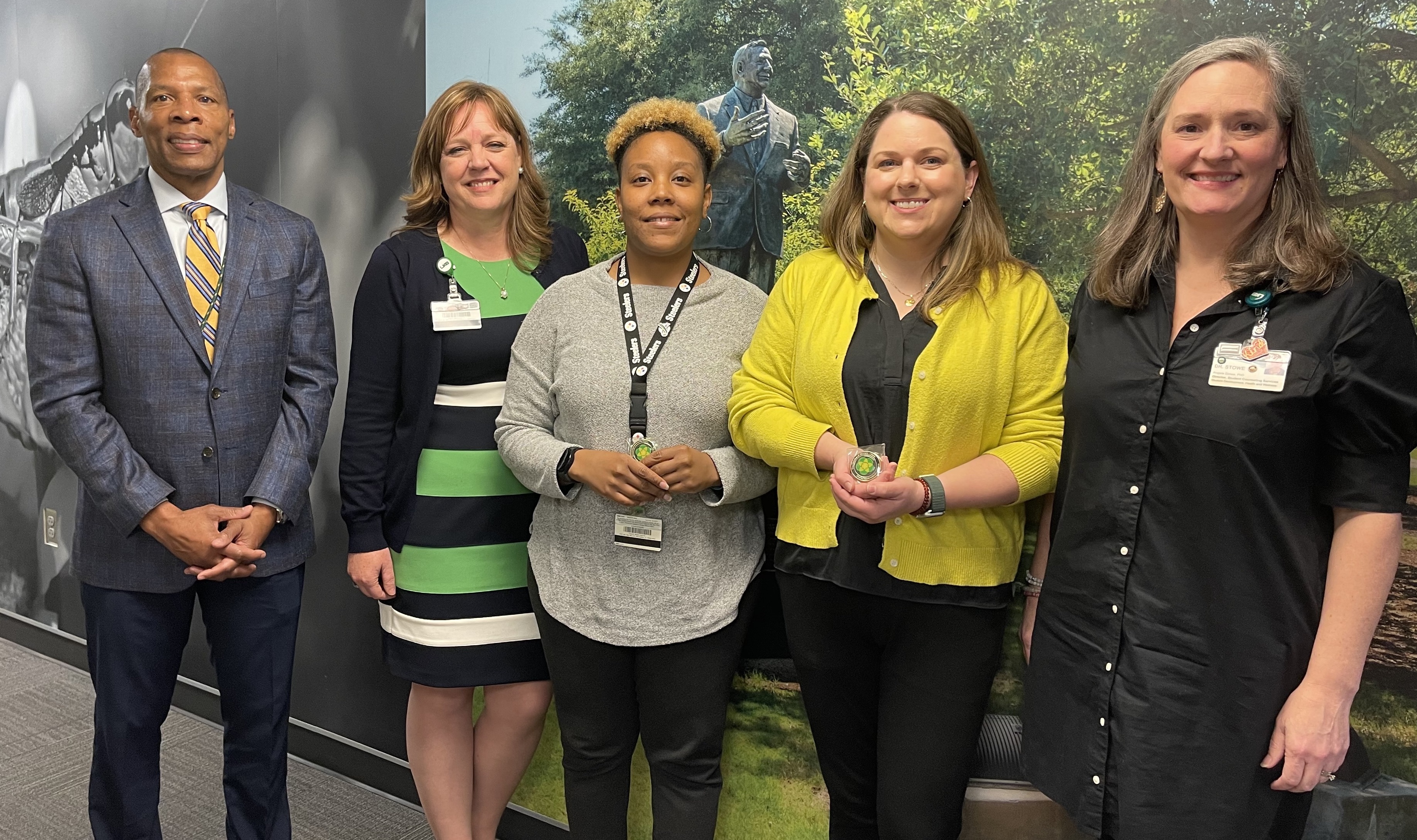 John R. Jones, Rebecca Kennedy, Kiera Walker, Julia Sanford, and Angela Stowe