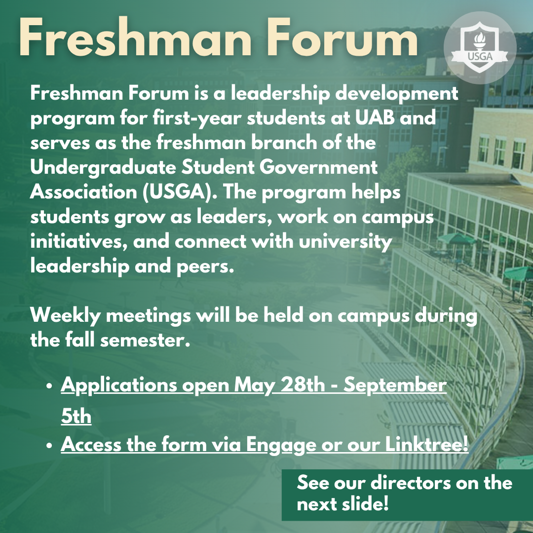Freshman Forum Applications